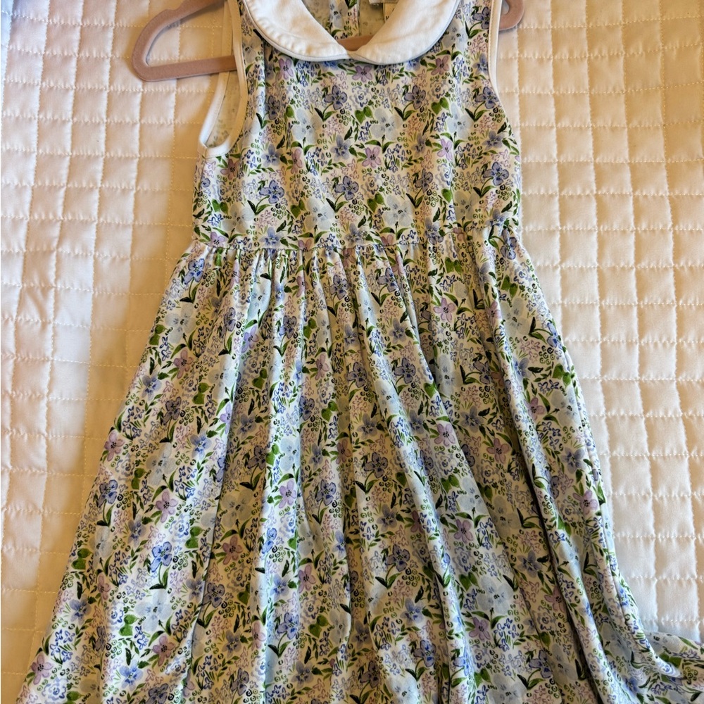 The Proper Peony Floral Sleeveless Dress with Peter Pan Collar